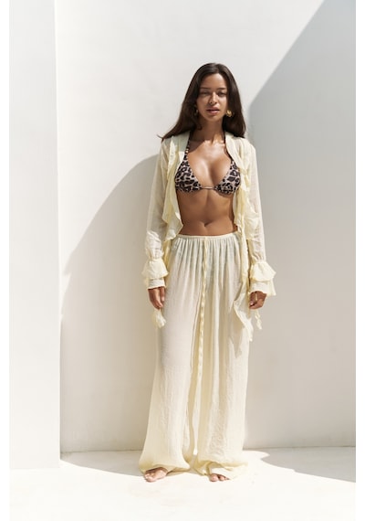Mai Collection Mai Studios Co. Olivia Sarı Gömlek Pantolon Takım Sarı