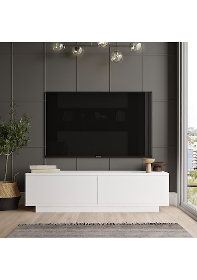 Vilinda Tv Ünitesi Tv Sehpası 140cm Vıl1-w Beyaz Beyaz