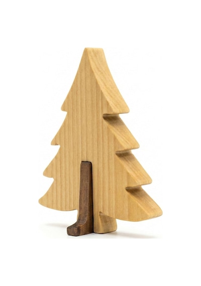 Simdale Wood İsimli Dekoratif Ahşap Çam Ağacı - Modüler Kaideli
