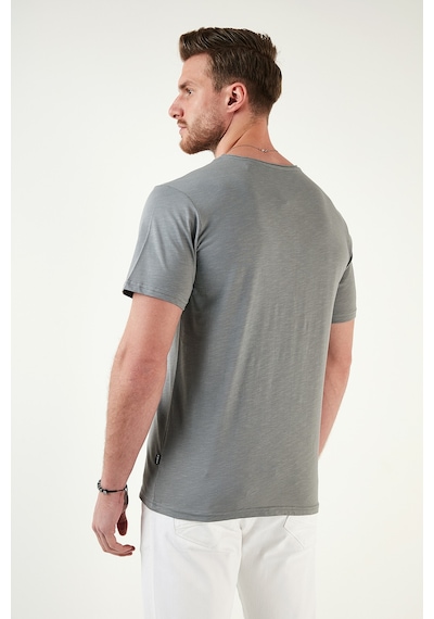 Buratti Bisiklet Yaka % 100 Pamuk Regular Fit Basic Erkek T Shirt 59020001 Açık Haki