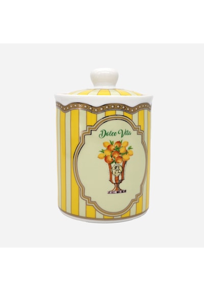 Lisa Minotti Sarı Porselen Saklama Kabı 700 Ml
