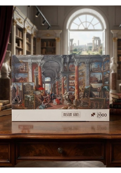 Tarihi Bir Köşeye Bakış: Müze Serisi 2000 Parça Modern Roma Manzaralı Resim Galerisi Puzzle
