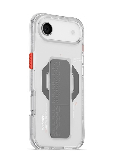 Apple Uyumlu iPhone 17 Air Kılıf M-safe Şarj Özellikli Airbag Tasarımlı Standlı Skinarma Haxa Kapak Şeffaf Şeffaf