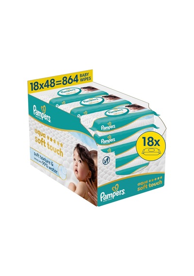 Aqua Soft Touch 18x48 864 Adet Bebek Islak Mendili