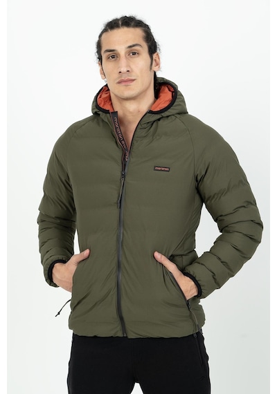 Maraton Sportswear Regular Erkek Kapşonlu Uzun Kol Basic Haki Mont 21501-haki Haki