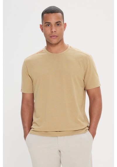 AC&Co / Altınyıldız Classics Erkek Vızon Slim Fit Dar Kesim Pamuklu Bisiklet Yaka Tişört Vizon AC&Co / Altınyıldız Classics Erkek Vızon Slim Fit Dar Kesim Pamuklu Bisiklet Yaka Tişört Vizon