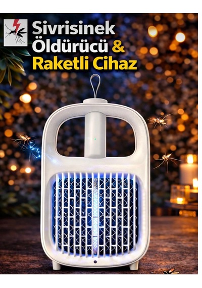 Şarj Edilebilir Uv Işıklı Elektrikli Sivrisinek Öldürücü Raket Masaüstü Sivrisinek Tuzağı