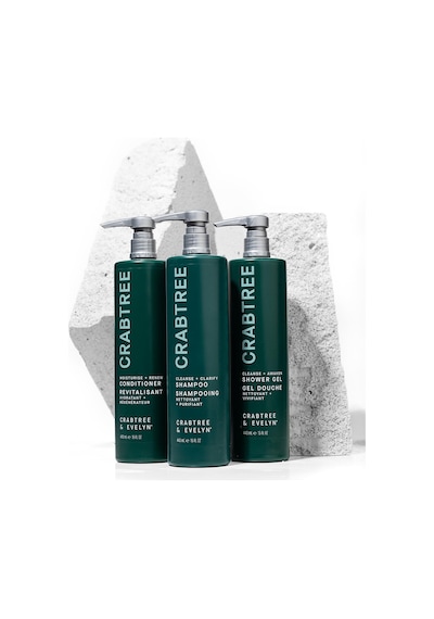 Crabtree & Evelyn Cleanse + Clarify Şampuan 443 ML + Saç Kremi 443 ML + Duş Jeli 443 ML