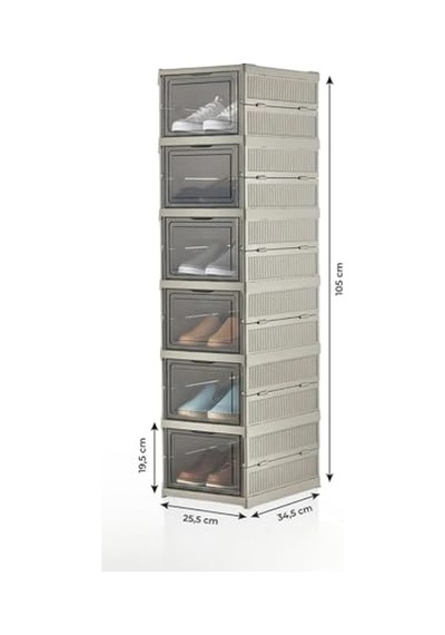 Coverest 6 Katlı Katlanabilir Organizer, Çok Amaçlı Ayakkabılık, Taşınabilir Portatif, 25.5 X 34.5 X 105 Cm Bej Açık Ceviz Coverest 6 Katlı Katlanabilir Organizer, Çok Amaçlı Ayakkabılık, Taşınabilir Portatif, 25.5 X 34.5 X 105 Cm Bej Açık Ceviz