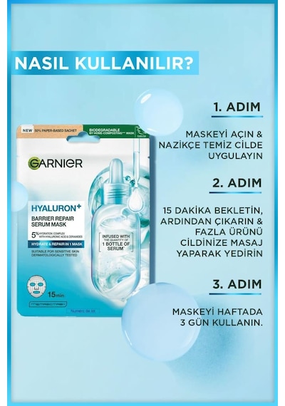 Hyaluron+ Bariyer Onarıcı Serum Maske 28gr 3600542637558-11215