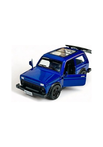 Craftivio Lada Niva 4x4 Metal Çek Bırak Oyuncak Araba Açılabilir Kapılı Diecast Model Araç 12 Cm Çok Renkli
