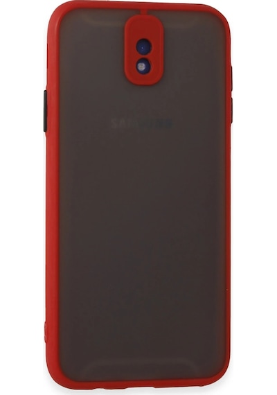 Cosmotex Newface Samsung Galaxy Uyumlu  J7 Pro / J730 Kılıf Montreal Silikon Kapak - Kırmızı