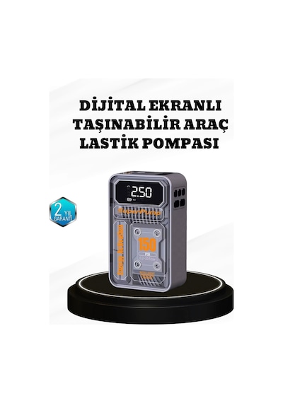 150 Psı Kablosuz Şarjlı Hava Pompası Led Ekranlı Ve Otomatik Kapanma Özellikli