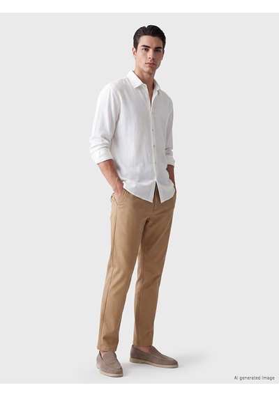 Lcwaıkıkı Classic Bej Regular Fit Gabardin Erkek Chino Pantolon