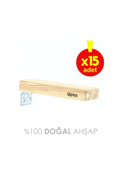 Pine Güvercin Tüneği Doğal Ahşap 4 x 2 x 15 Uzunluk 15 Adet