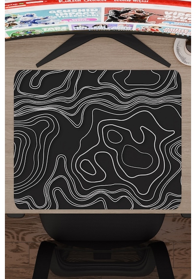 Topography Kaymaz Dikişli Kauçuk Oyuncu Mousepad V5 - 48x40 Xl Gaming Mouse Pad Fare Altlığı