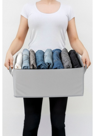 Dolap İçi Pantolon Düzenleyici & Hurç & Organize 26x41x20 Cm Gri - 923969610 Gri