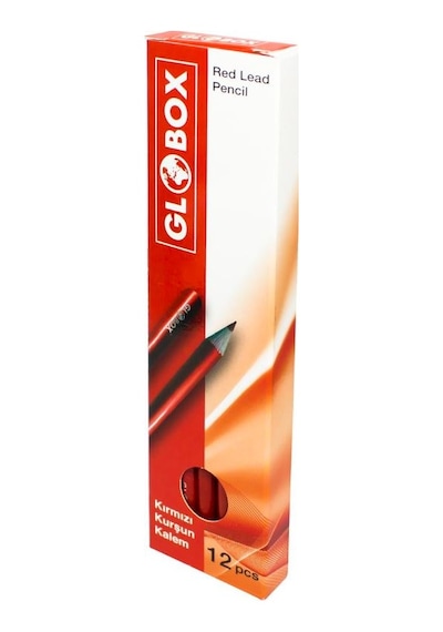Globox Kırmızı Kurşun Kalem 12'Li Paket