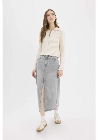 Defacto Long Fit Midi Jean Etek E1302ax25spnm55 Gri