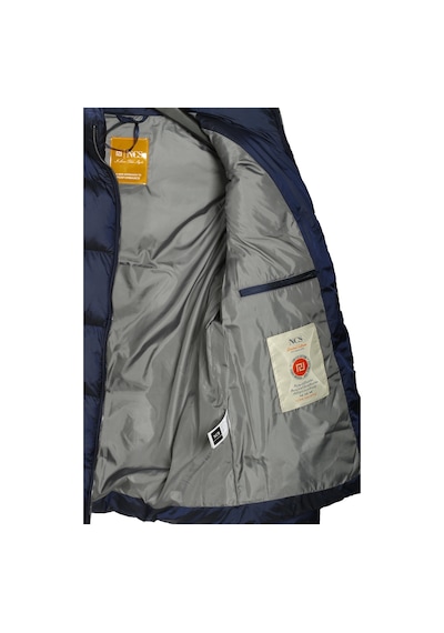 Erkek Lacivert Termo Dolumlu Two Tone Rüzgar Ve Su Itici Slim Fit Mont Ncs Jeans 4990-Lacivert