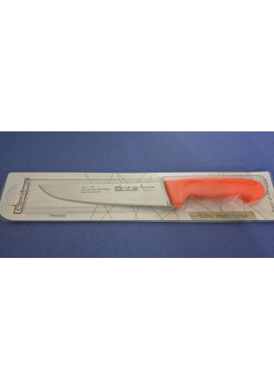Fibrox Kaymaz Saplı Kasap Bıçağı 20 Cm No.4 Hulusi - Drita Bıçak 40mm X 200mm X 3mm 10151.20 Turuncu Renk