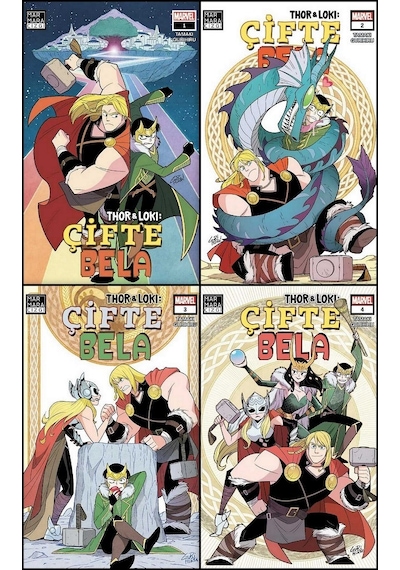 Marvel Thor Loki Çifte Bela (1-2-3-4) 4 Kitap Çizgi Roman Set