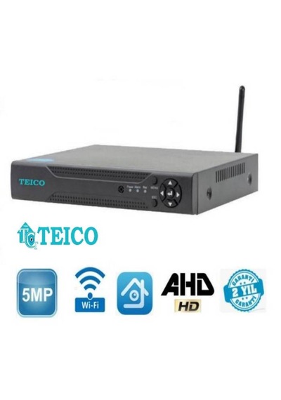 5 Mp 4 Kanal Kablosuz Kamera Kayıt Cihazı Wifi Dvr Teico-7504