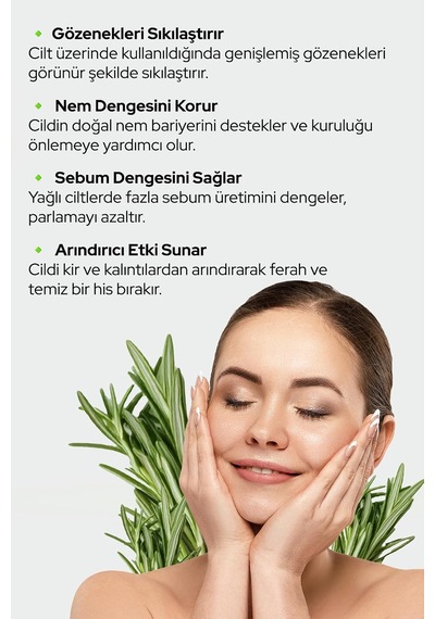 Biberiye Suyu Saç Uzamasını Ve Saç Sağlığını Destekleyici Tonik Dökülme Karşıtı Rosemary Water 100ml Diğer