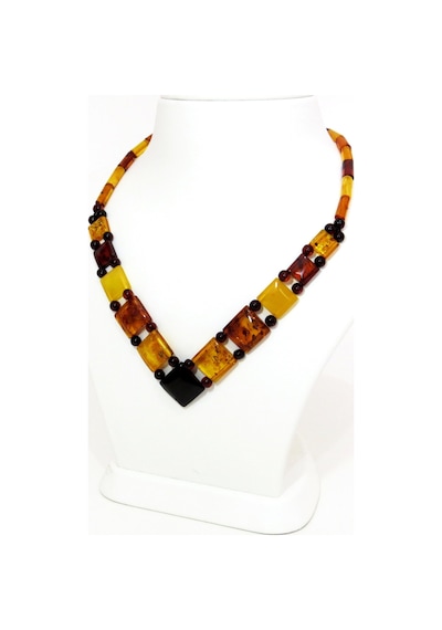 Kehribar Tasarım Gerdanlık   Kolye Gri