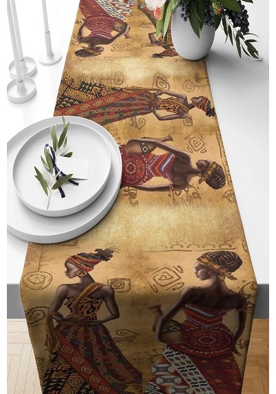 Pelangi Afrika Etnik Desenli Leke Tutmaz Kumaş Salon Mutfak Masa Değişik Ranır Modelleri Runner, Bej-kahverengi 40 X 140 Çok Renkli Pelangi Afrika Etnik Desenli Leke Tutmaz Kumaş Salon Mutfak Masa Değişik Ranır Modelleri Runner, Bej-kahverengi 40 X 140 Çok Renkli