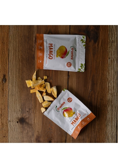 Fruvivo 2'li Freeze Dry Paket - 2 Adet Mango - Dondurularak Kurutulmuş Meyve Cipsi Şeker İlavesiz %100 Doğal Vegan 40 G