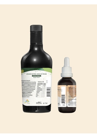 2'li Ürün - Ravla Organik Erken Hasat Zeytinyağı İçimlik 500ml / Ravla Çörek Otu Yağı - 50ml