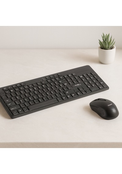 Kablosuz Multimedya Klavye Ve Mouse Seti Q Klavye - Siyah Diğer