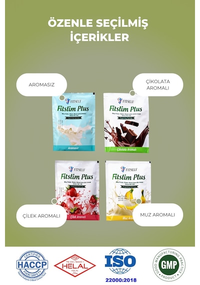Fitslim Protein Tozu Deneme Seti 3 Aroma 1 Aromasız + Shaker