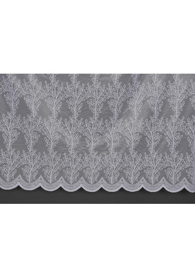 Küçük Yaprak Model Kırık Beyaz Renk Hazır Pileli Fon Perde 300x26