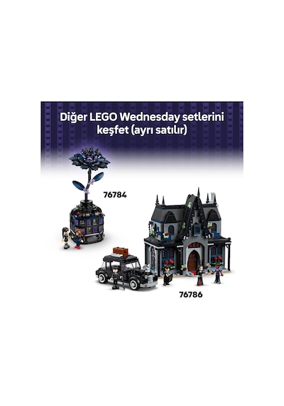 LEGO® Wednesday Şey’in Dairesi 76785 - 10 Yaş ve Üzeri Çocuklar için Koleksiyonluk Yaratıcı Oyuncak Yapım Seti (828 Parça)