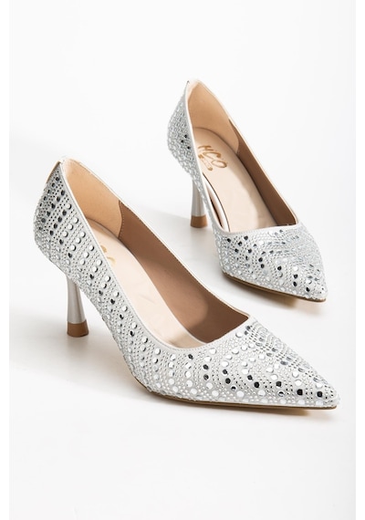Dilimler Ayakkabı Gümüş Kadın Kadın Abiye Stiletto Topuklu Ayakkabı Taşlı İnce Topuklu-4283 Gümüş Dilimler Ayakkabı Gümüş Kadın Kadın Abiye Stiletto Topuklu Ayakkabı Taşlı İnce Topuklu-4283 Gümüş