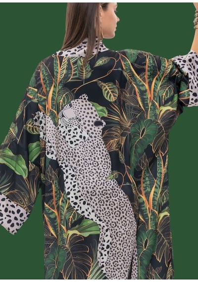 Mayovera Kimono Kaplan Tasarım Çok Renkli