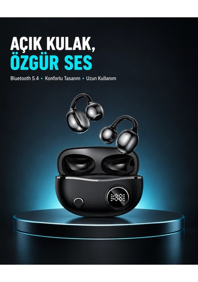 Açık Kulak Bluetooth Kulaklık 5.4 Aptx Destekli Ergonomik Tasarım Standart