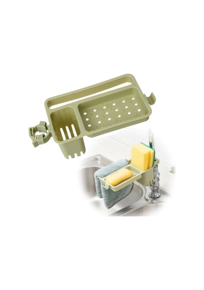 Musluğa Takılan Sünger Havlu Askılı Sabun Hazneli Mutfak Banyo Lavabo Düzenleyici Organizer 5314 B Diğer