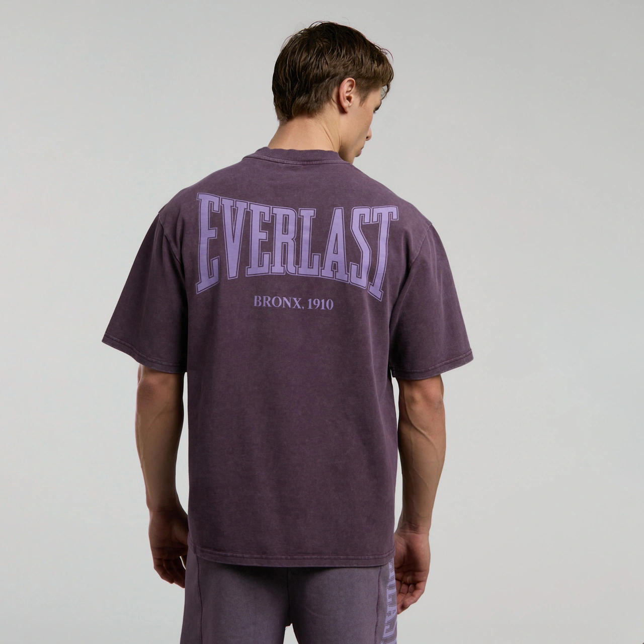 Everlast Bronx 1910 Oversize Erkek Mor T-shirt Tm0029 Mor