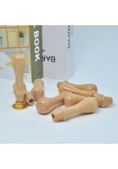 Ahşap Mum Mühürü Sapı Lotus Ağacı M8 Metal Dişli