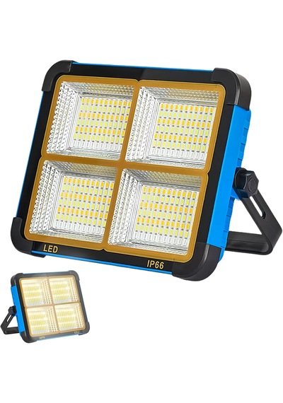 L03 Solar Taşınabilir Led Kamp Lambası 150w 306 Led Usb Şarjlı Powerbank Özellikli Su Geçirmez Flaşhör 4 Mod Ip66 Açık Mavi