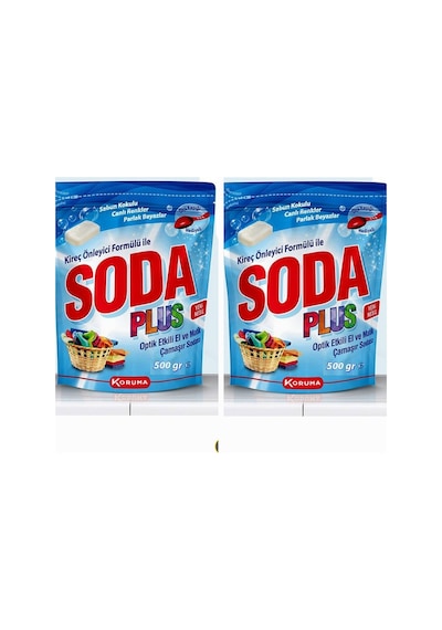 2 Adet Soda Plus Optik Etkili El Ve Matik Çamaşır Sodası 500 Gr Diğer