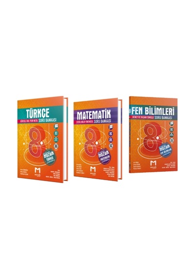 Mozaik Yayınları 8. Sınıf Türkçe - Matematik - Fen Bilimleri Soru Bankası 3 Kitap