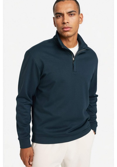 Defacto Standart Fit Modal Sweatshirt G8148ax25wnnv255 Lacivert-nv255