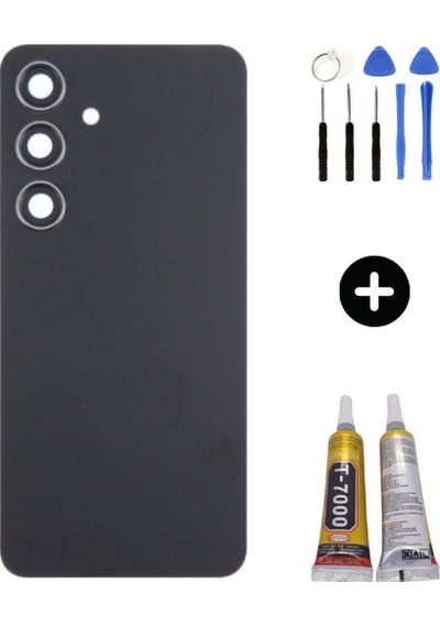 Samsung S24 Sm-s921 Uyumlu Arka Pil Kapağı Siyah + Montaj Seti Çok Renkli