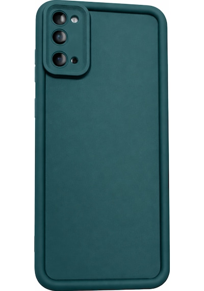 Samsung Galaxy S20 Uyumlu Kamera Çıkıntılı Mat Silikon Telefon Kılıfı Yeşil