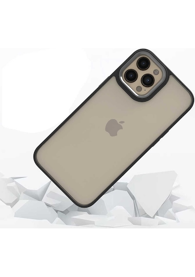 Zore İphone 12 Pro Max Uyumlu Nvth Flora Kılıf-siyah