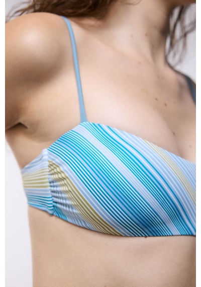 Penti Çizgili Renkli Nell Bandeau Bikini Üstü